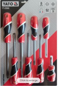 Yato 8 Piece screwdriver set