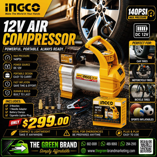 Ingco 12V Auto Air Compressor