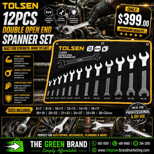Tolsen 12 Pc  spanner set 6— 22mm