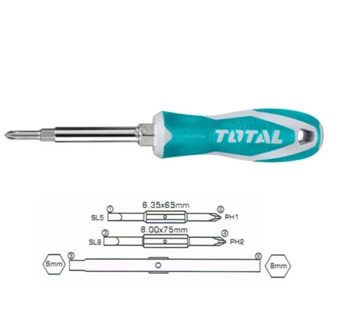 Total screwdriver screw bit set