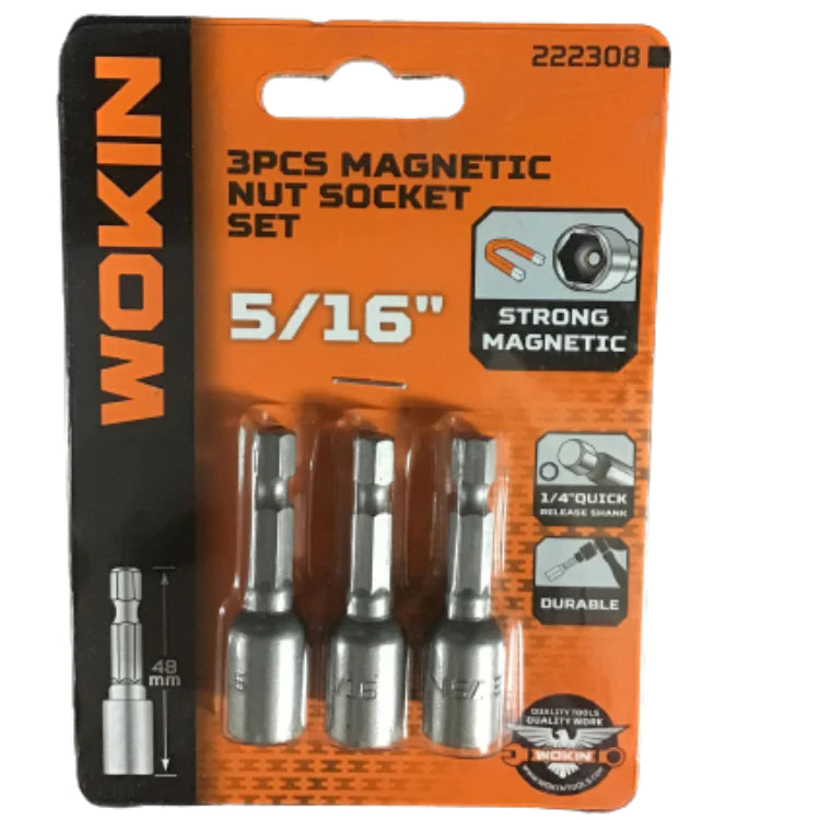 Wokin 3pcs magnetic nut socket set