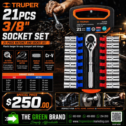 Truper 21pcSocket set