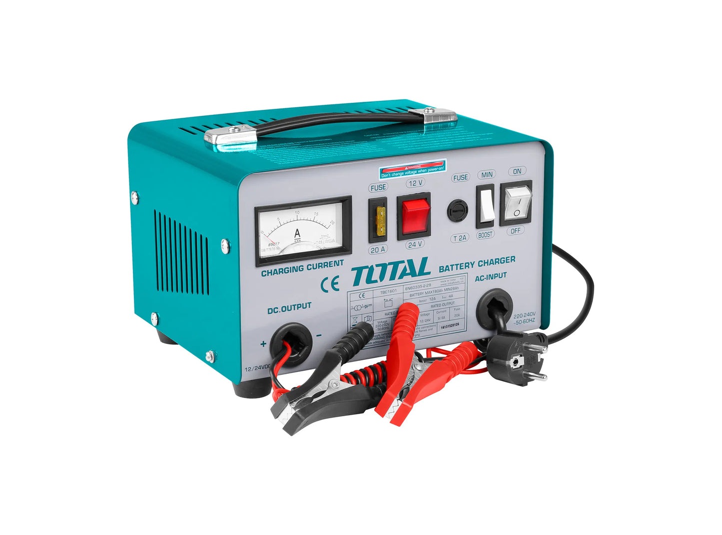Total car battery charger 12/24V
