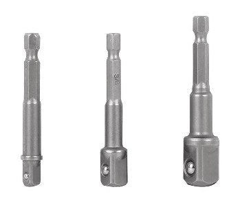 Truper 3 PC 1/4  nch hex to socket adapter