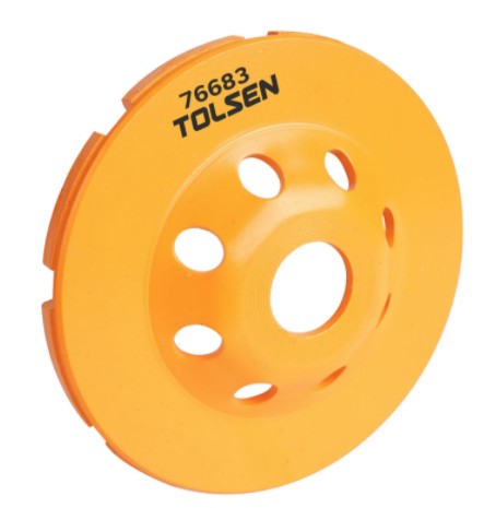 Tolsen 4 1/2 inch double row segmented turbo cup grinding wheel