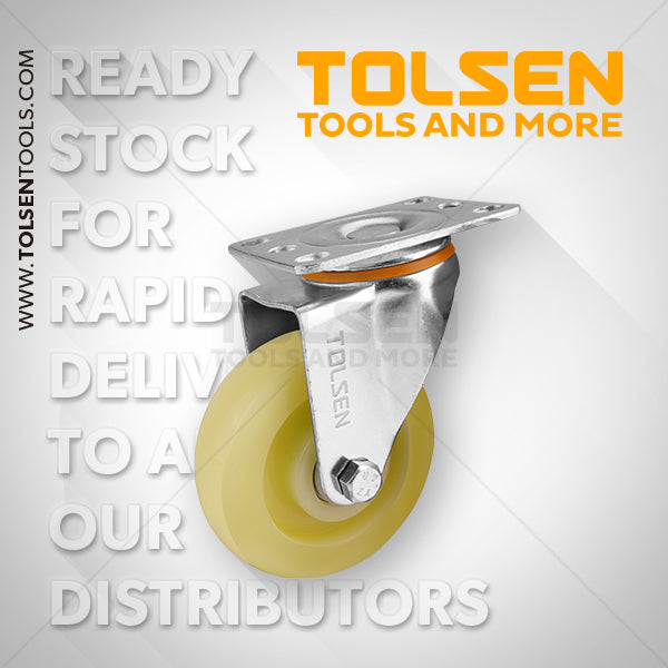 tolsen caster 3" h pp double ball bearing 80kg