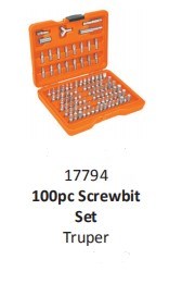 Truper 100 pc screwbit set