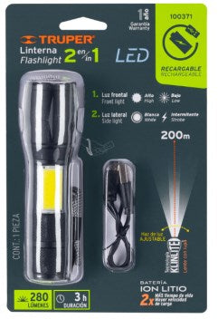 Truper rechargeable flash light