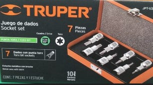 Truper 1/2 inch 7piece torx socket set