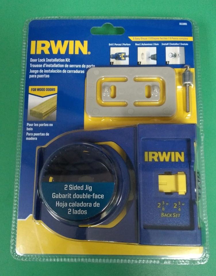 Irwin wood door lock installation