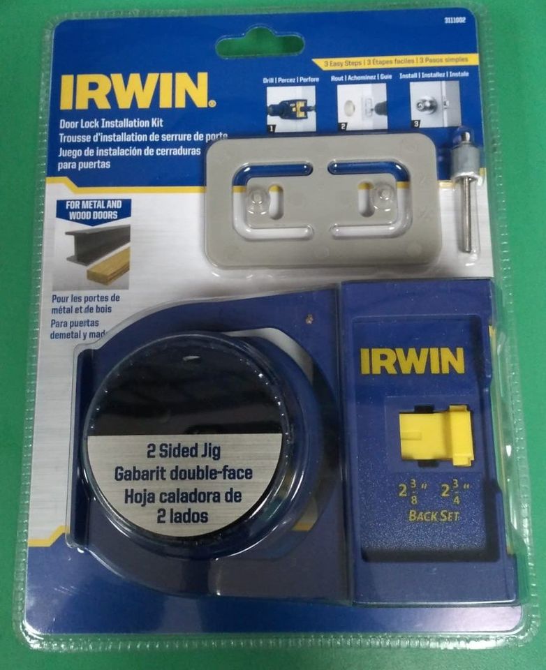 Irwin bi metal door lock installation kit