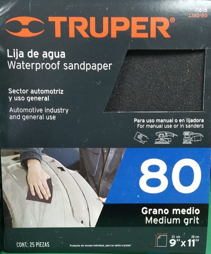 Truper 9-inch x 11-inch sandpaper (individual sheets)