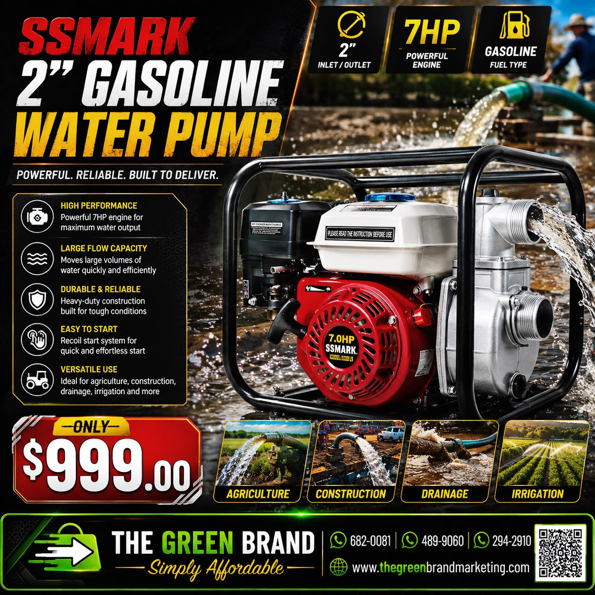 SS Mark 2-inch gasoline water pump