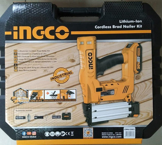 Ingco 20V cordless bard nailer kit