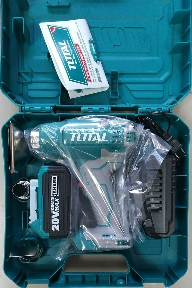 Total 20V heat gun with battery and charger