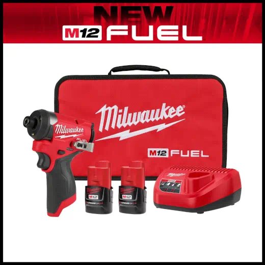 Milwaukee M12 fuel impact driver with 2 batteries