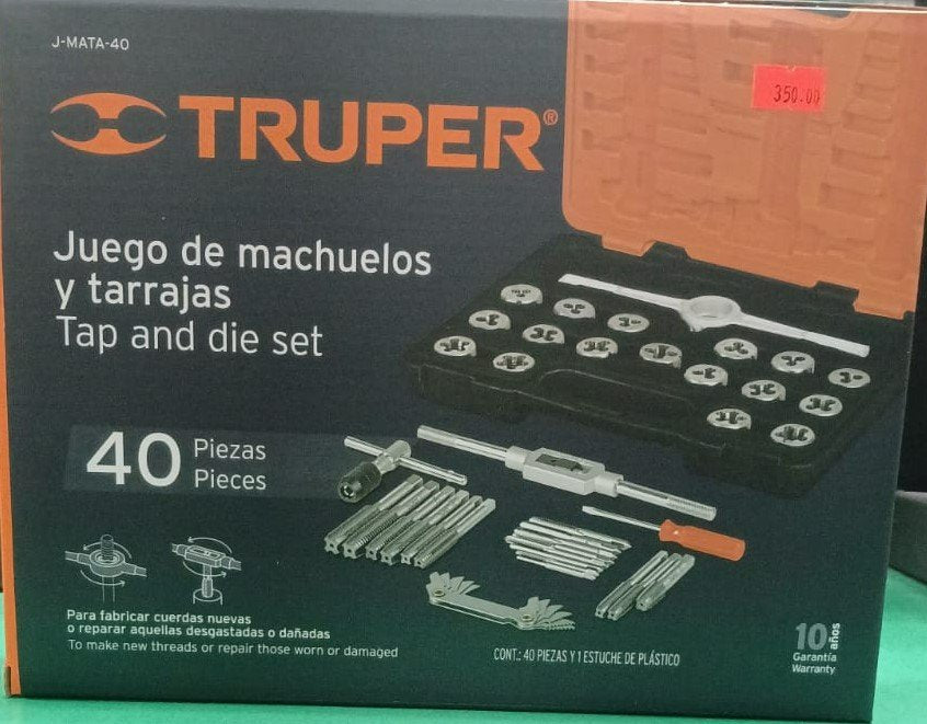 Truper 40 Piece Tap and Die Set