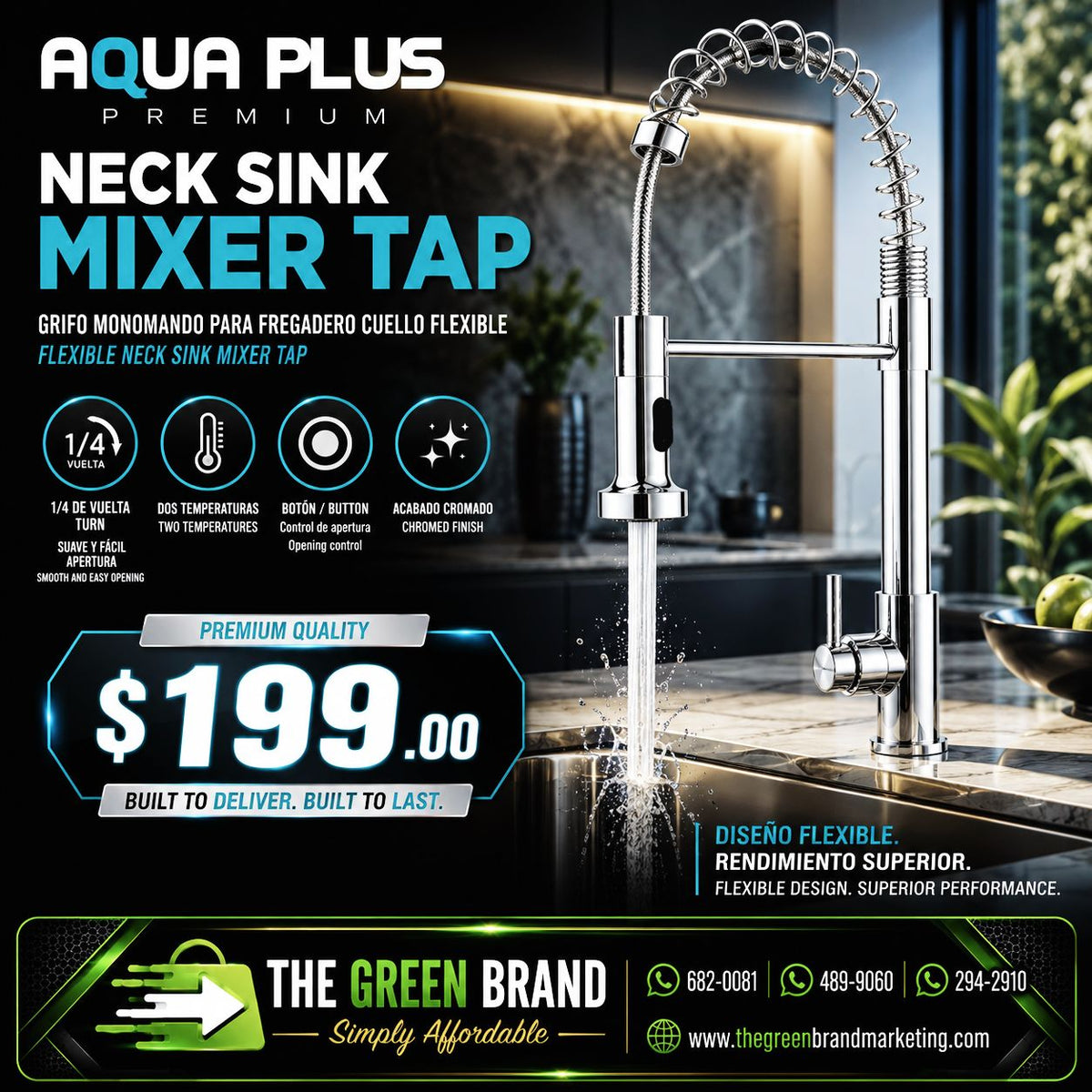 Aqua Plus Neck Sink Mixer