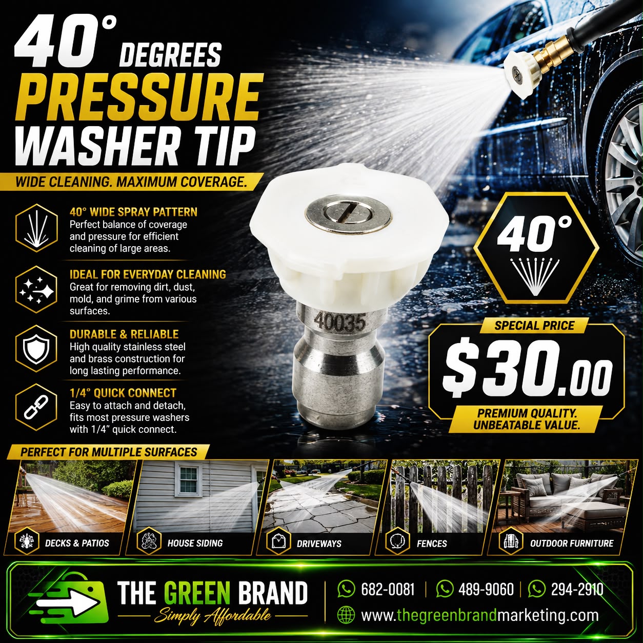 40 Degrees Pressure Washer Tip