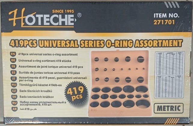 Hoteche METRIC 419pc universal series 0-ring assortment