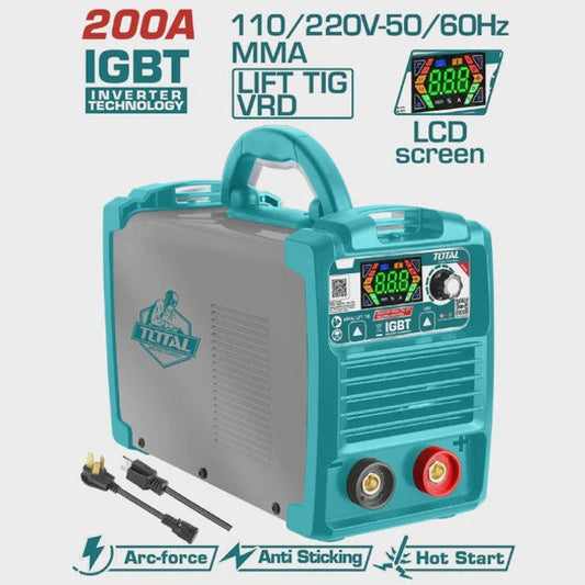 Total 200a IGBT inverter technology mma lift tig 110/220 welding machine