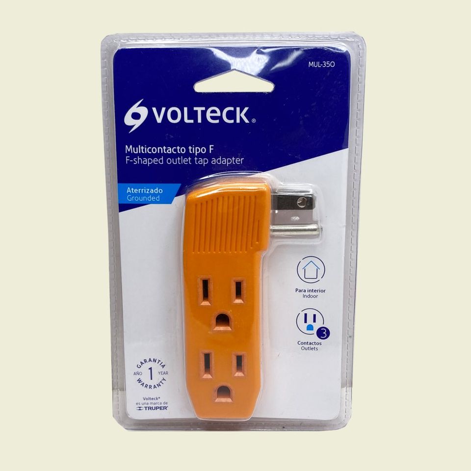 Volteck F-Shaped Outlet Tap Adapter