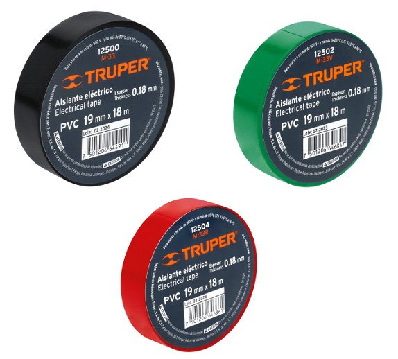 Truper Insulation tapes, 18 m x 19 mm