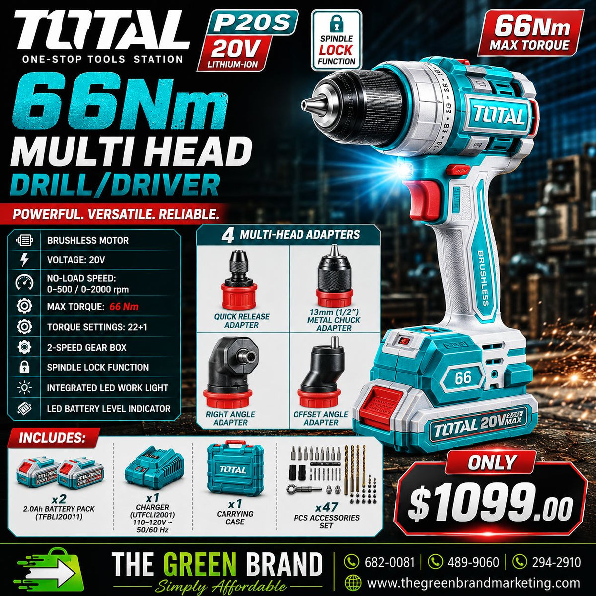 Total 12v Cordless drill