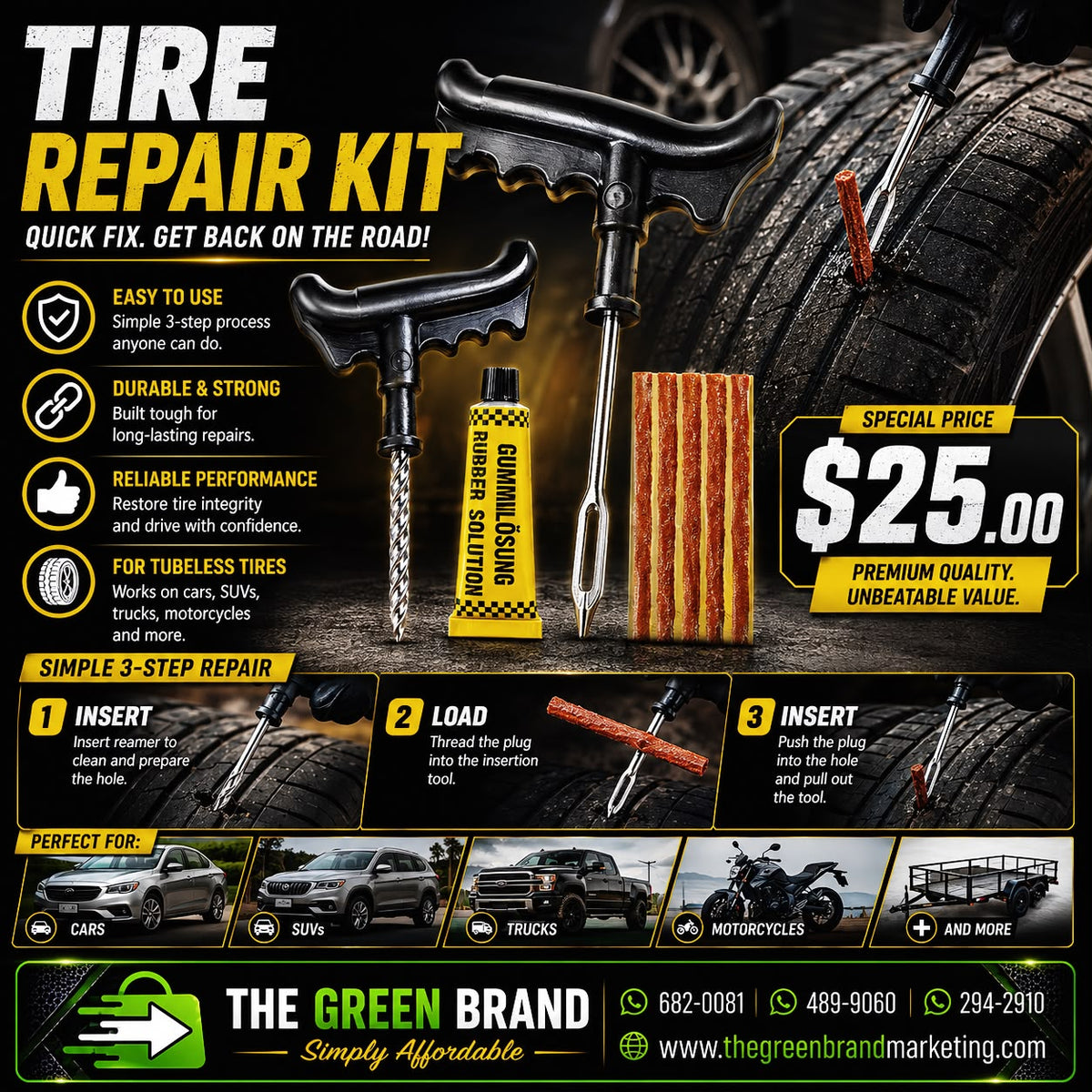 Tire repair kit