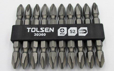 Tolsen 10 Piece  double sided PH2  magnetic tip