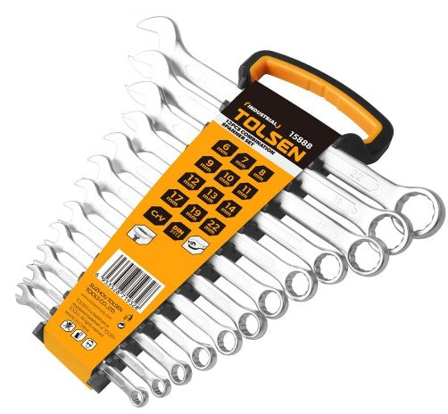 Tolsen 12 Piece  combination spanner set 6—22m