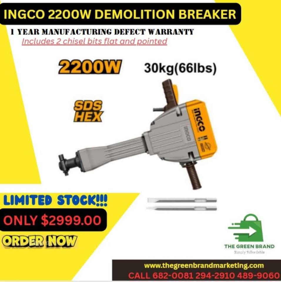 Ingco 2200w demolition breaker limited stock
