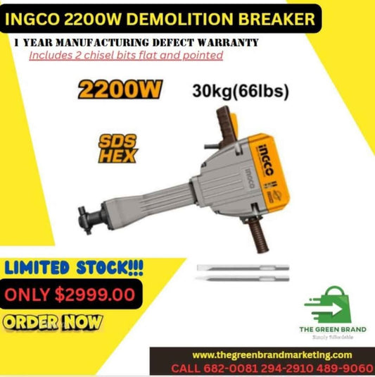 Ingco 2200w demolition breaker limited stock