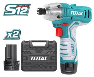 Total 12V cordless impact driver with 2 batteries