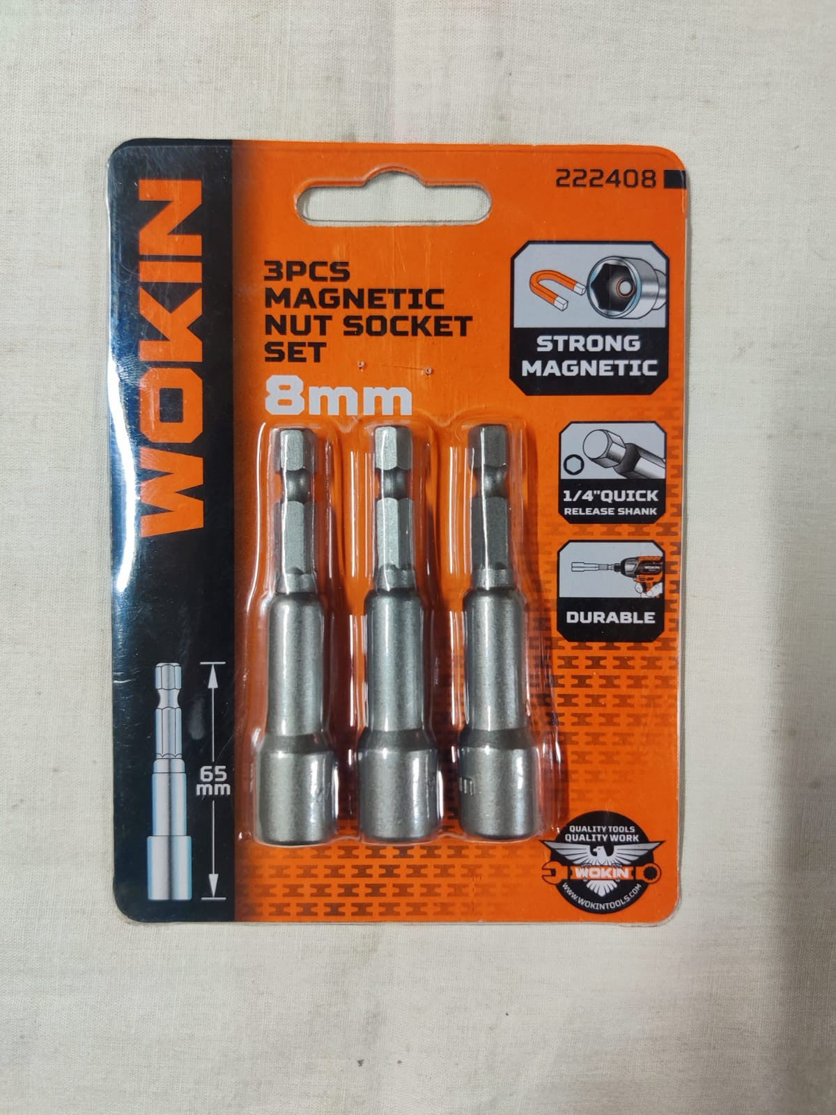 Wokin 3pcs magnetic nut socket set