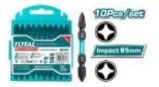 Total 10 Piece  screw bit set