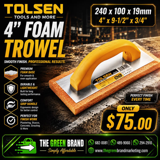 TOLSEN FOAM TROWEL 4 INCH