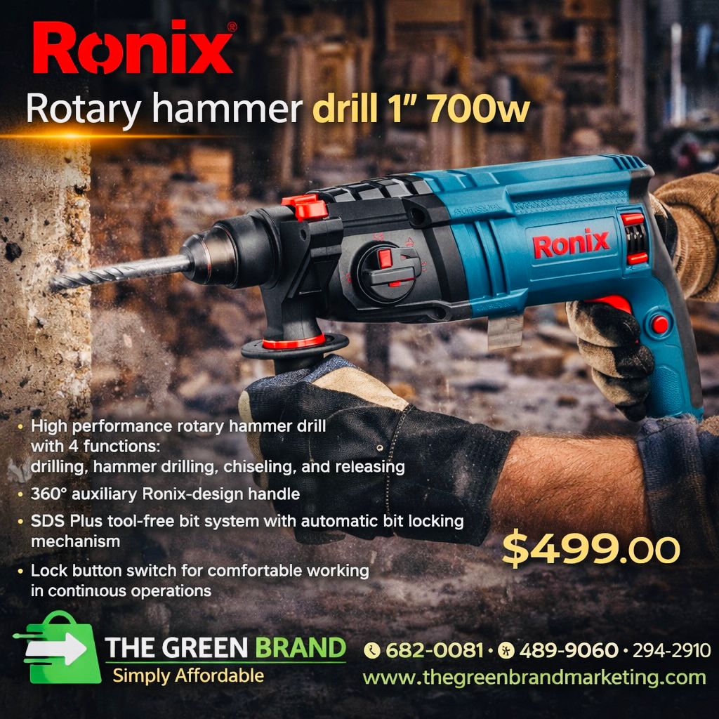 Ronix Rotary hammer drill 1" 700w