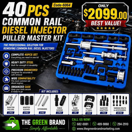 Capital 40 Pc Slide Hammer Diesel Injector Extractor Puller With Common Rail Adaptor