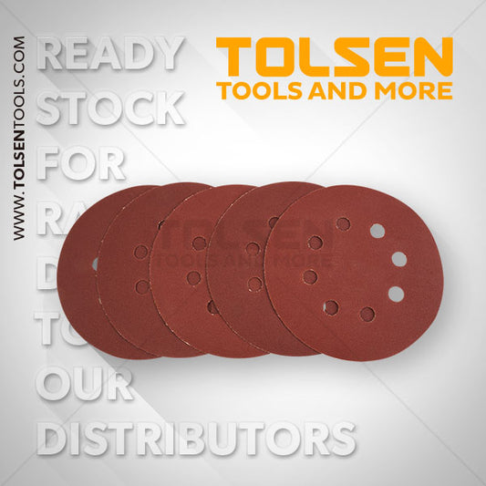 Tolsen 5PCS SANDING SHEET FOR RANDOM ORBITAL SANDER