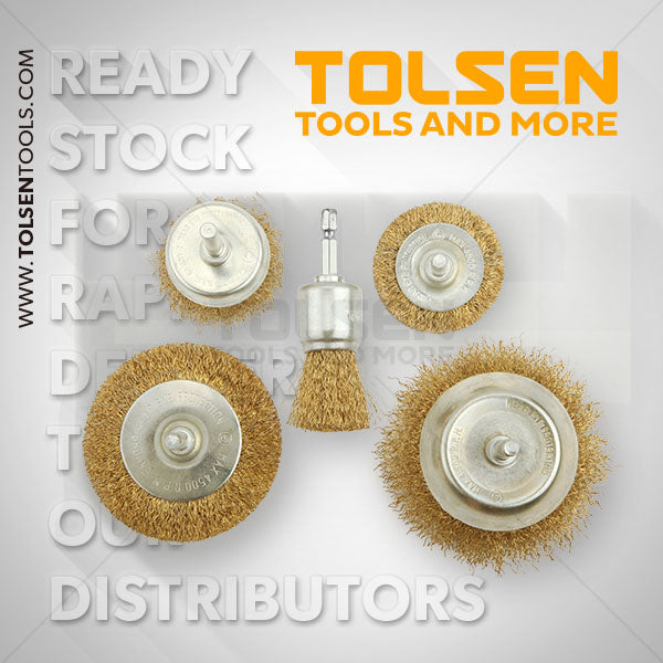 Tolsen 5PCS WIRE BRUSHES SET