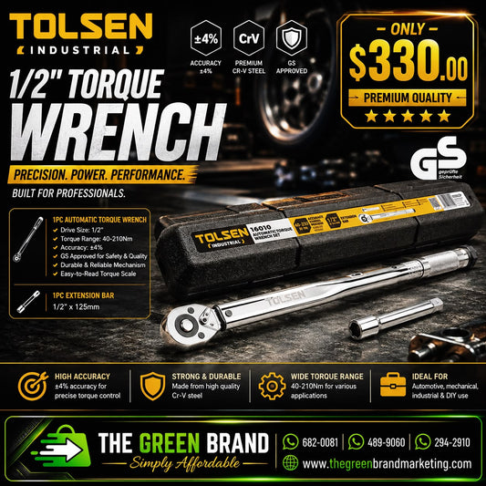 Tolsen torque wrench 1/2" 40-210Nm 16010