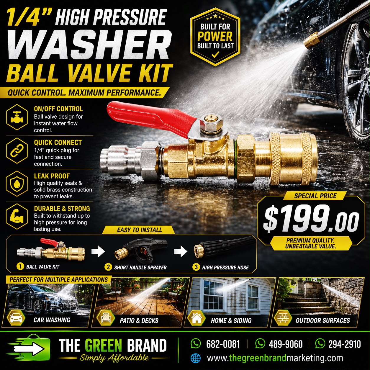Brass Pressure washer ball valve