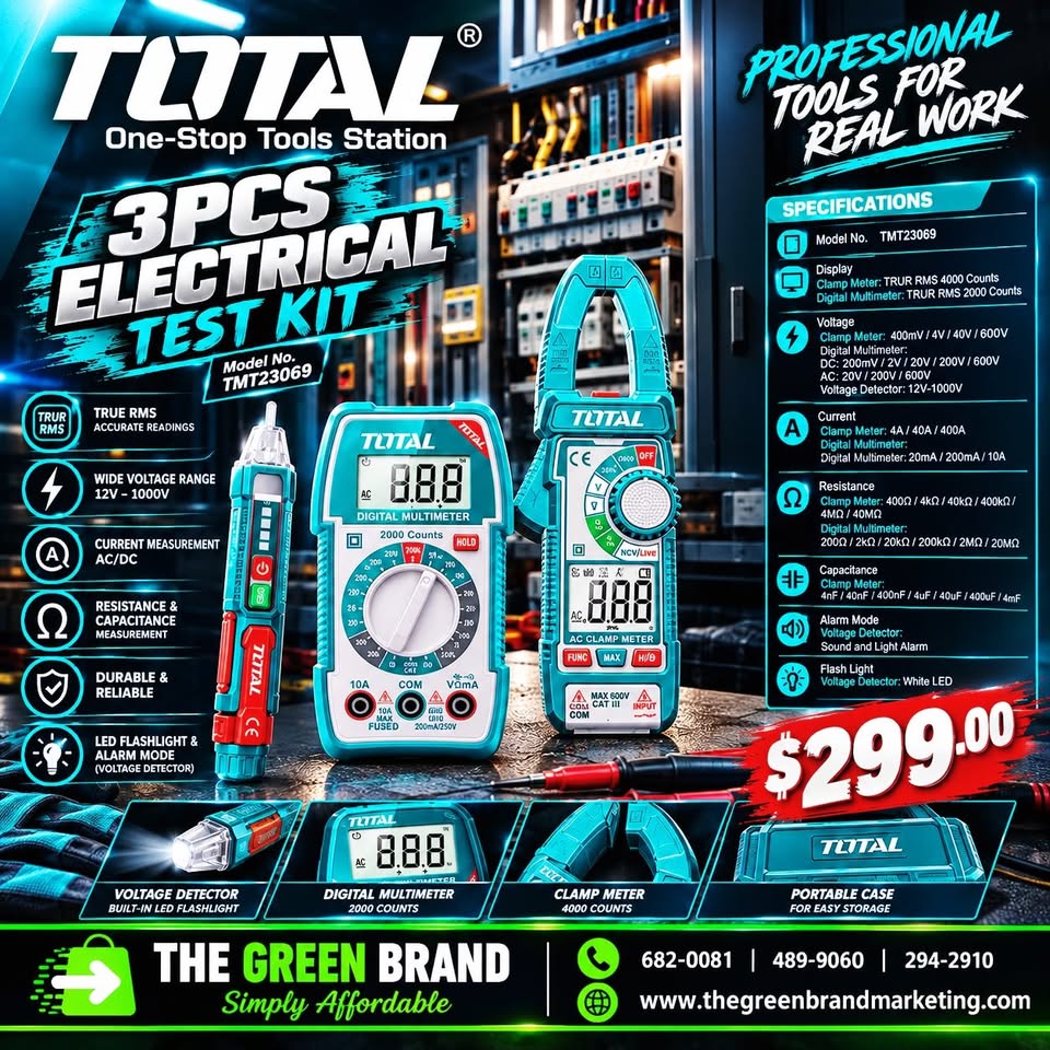 Total 3pc electrical test kit
