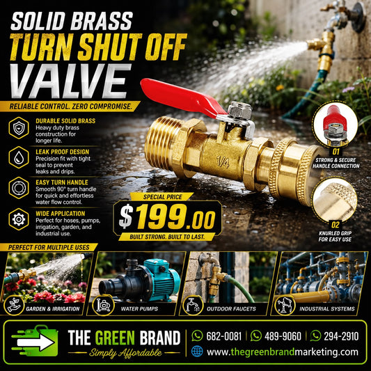 Brass Turn shut off valve 1/4"