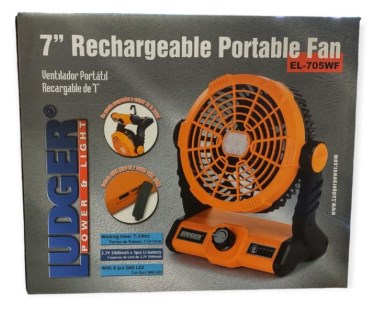 Ludger 7-inch rechargeable movable fan