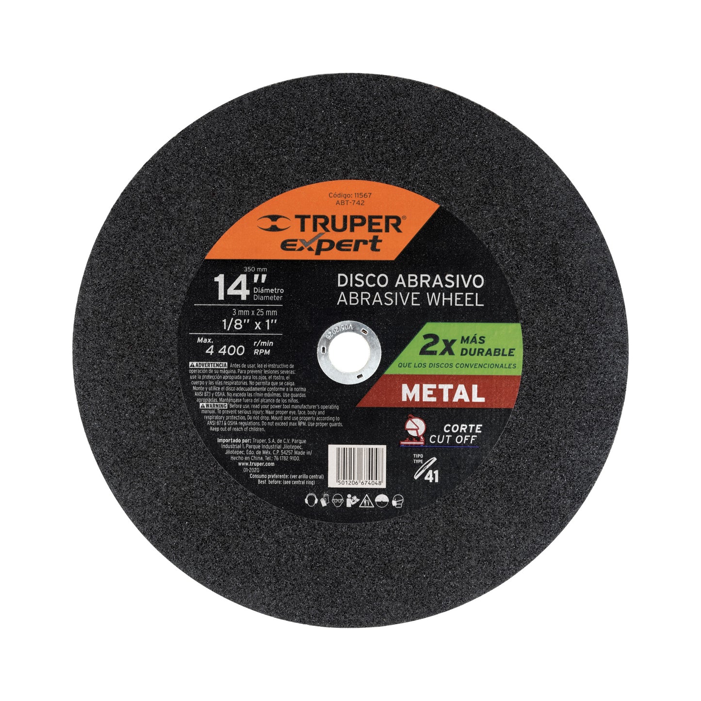 Truper 14" chop saw blade