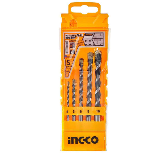 Ingco AKD3051 – 5 Pcs Masonry Drill Bit Set