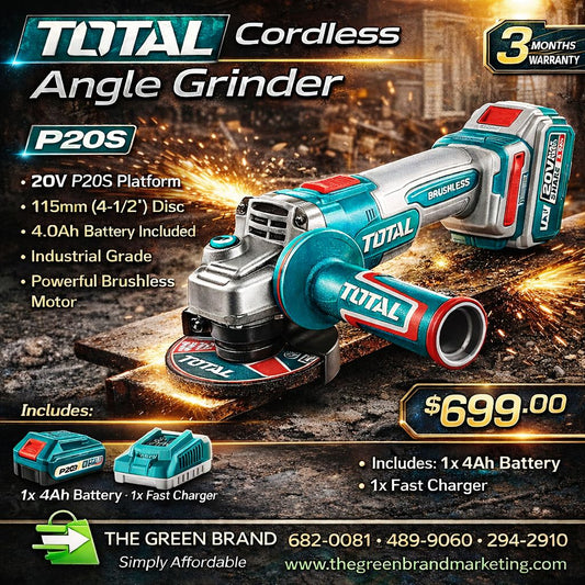 Total Tools Cordless Angle Grinder B/L