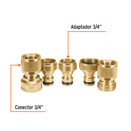 Truper Quick connector set 3/4"